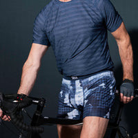 SAXX DROPTEMP COOLING MESH BOXER BRIEF FLY - CLOUD DROP CAMO/NAVY