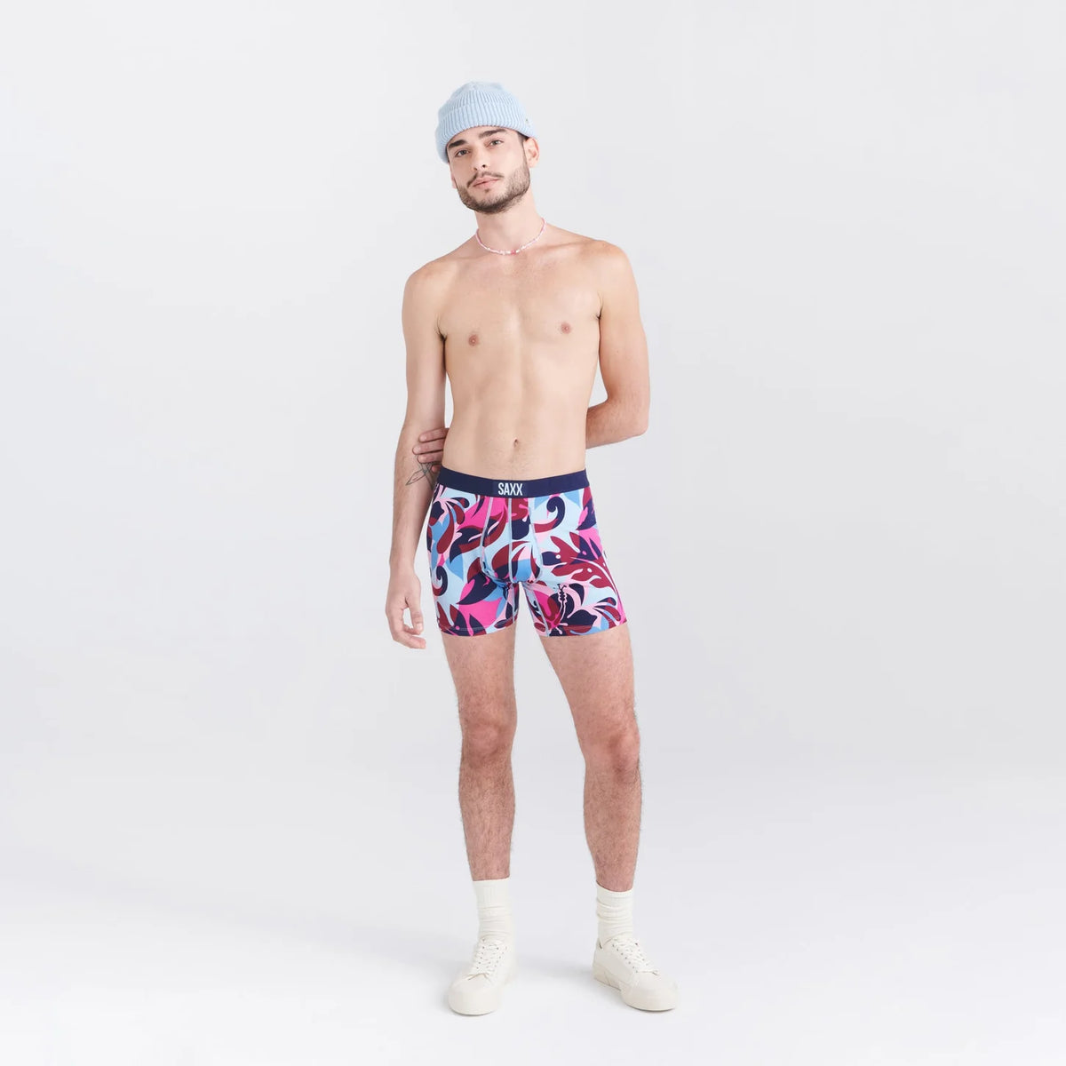 SAXX ULTRA SUPER SOFT BOXER BRIEF FLY - TROPICAL LENS/MULTI