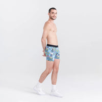 SAXX DROPTEMP COOLING COTTON BOXER BRIEF FLY - SEASON PASS/LIGHT BLUE