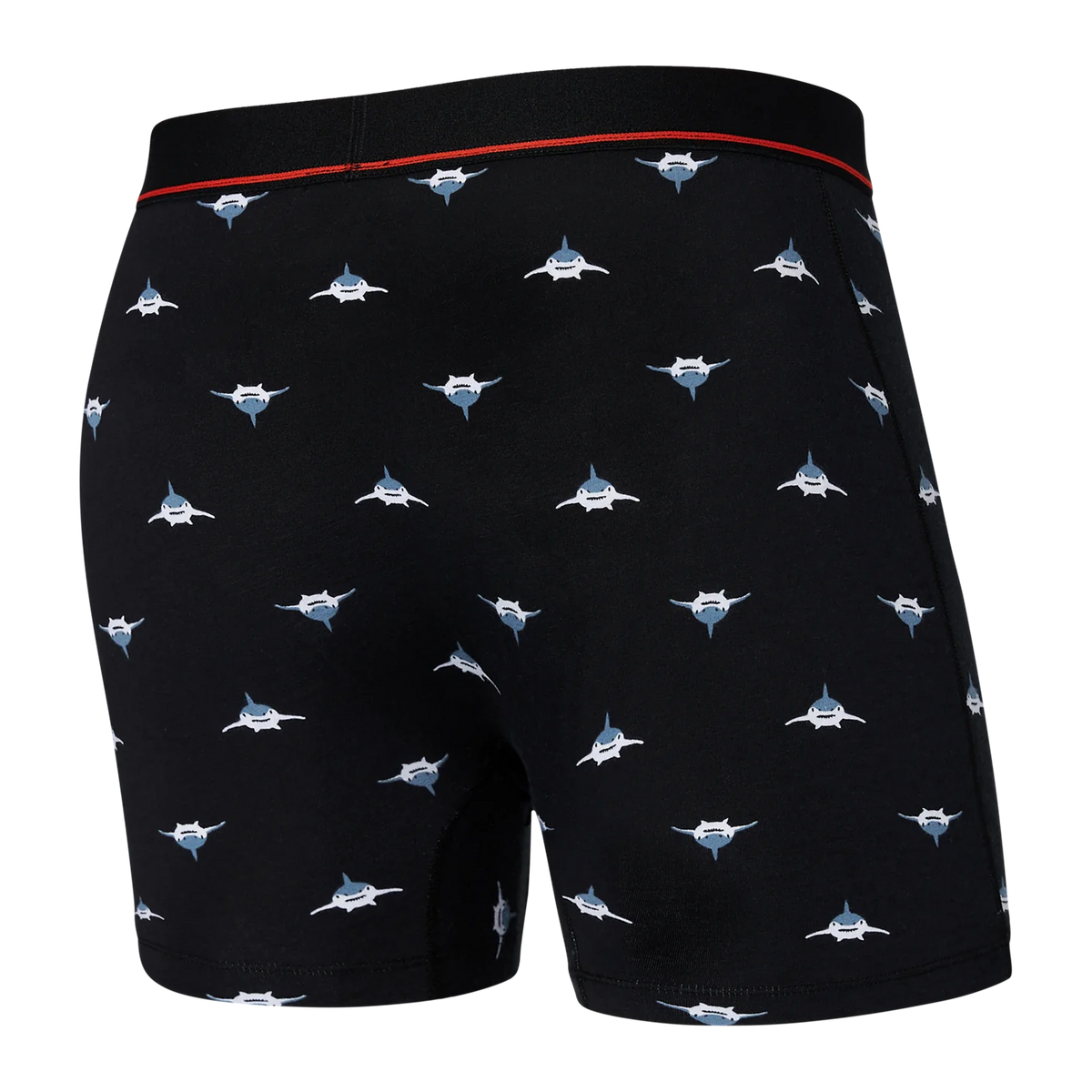 SAXX NON-STOP STRETCH COTTON BOXER BRIEF FLY - MINI PREDATOR/BLACK