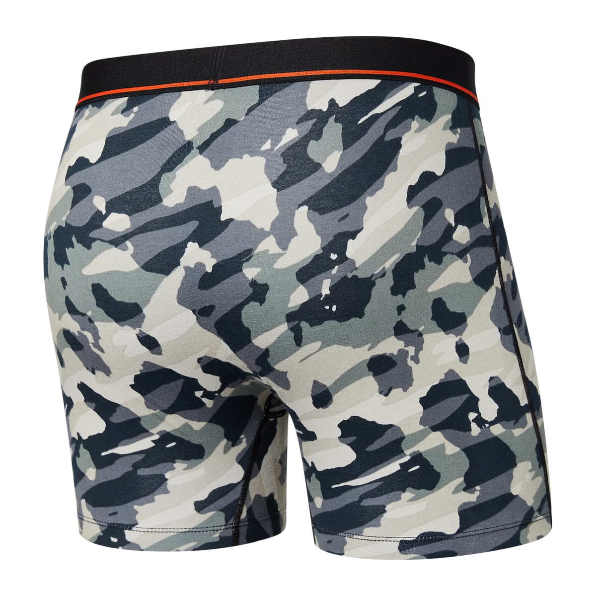 SAXX NON-STOP STRETCH COTTON BOXER BRIEF FLY - POP GRUNGE CAMO/GRAPHITE