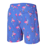 SAXX GO COASTAL 2N1 REGULAR VOLLEY SHORTS 5" - FLOCKTAIL HOUR/SPORT BLUE
