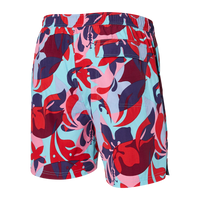 SAXX GO COASTAL 2N1 REGULAR VOLLEY SHORTS 5" - TROPICAL LENS/RED MULTI