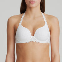 MARIE JO AVERO PADDED HEART SHAPED BRA - WHITE