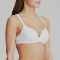MARIE JO AVERO PADDED HEART SHAPED BRA - WHITE