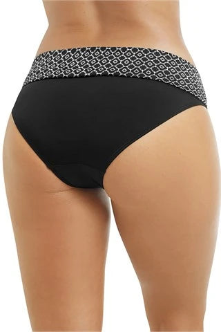 AMOENA AYON BIKINI BOTTOM - BLACK/WHITE