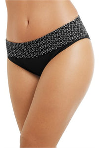 AMOENA AYON BIKINI BOTTOM - BLACK/WHITE