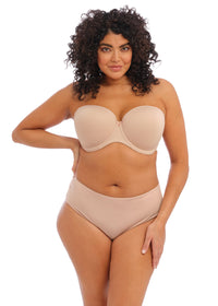 ELOMI SMOOTH MOULDED STRAPLESS BRA - SAHARA