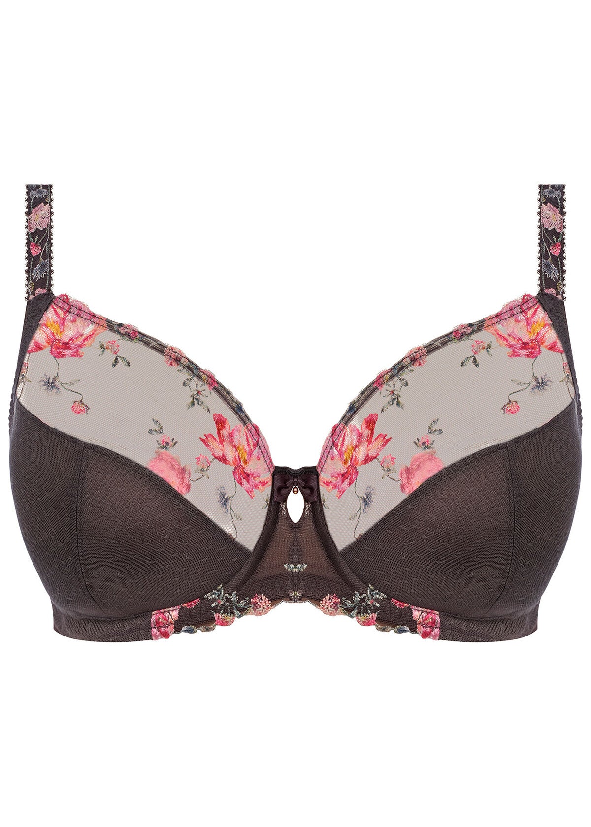 FANTASIE ADRIENNE SIDE SUPPORT FULL CUP BRA - CHARCOAL BLOOM