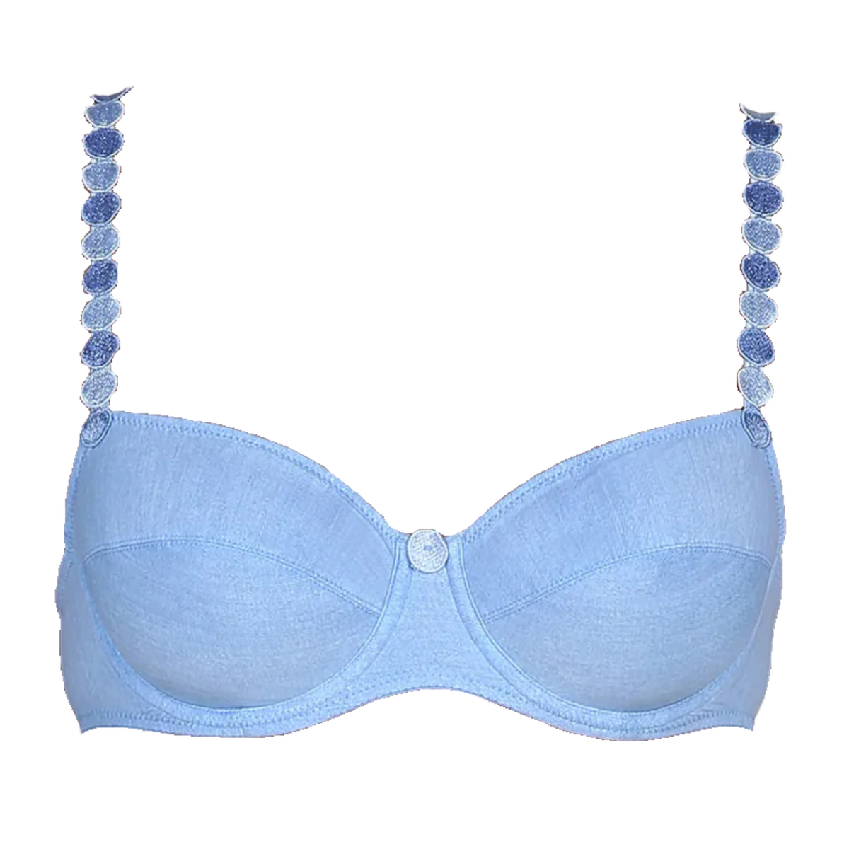 MARIE JO TOM BALCONY SOFT CUP BRA - DENIM BLEACH