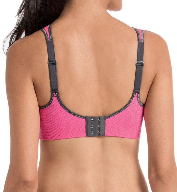 ANITA AIR CONTROL SPORTS BRA WITH PADDED CUPS - PINK/ANTHRACITE