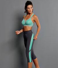 ANITA SPORTS 3/4- LENGTH TIGHTS - POOL BLUE/ANTHRACITE