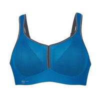 ANITA AIR CONTROL SPORTS BRA WITH PADDED CUPS - ATLANTIC/ANTHRACITE