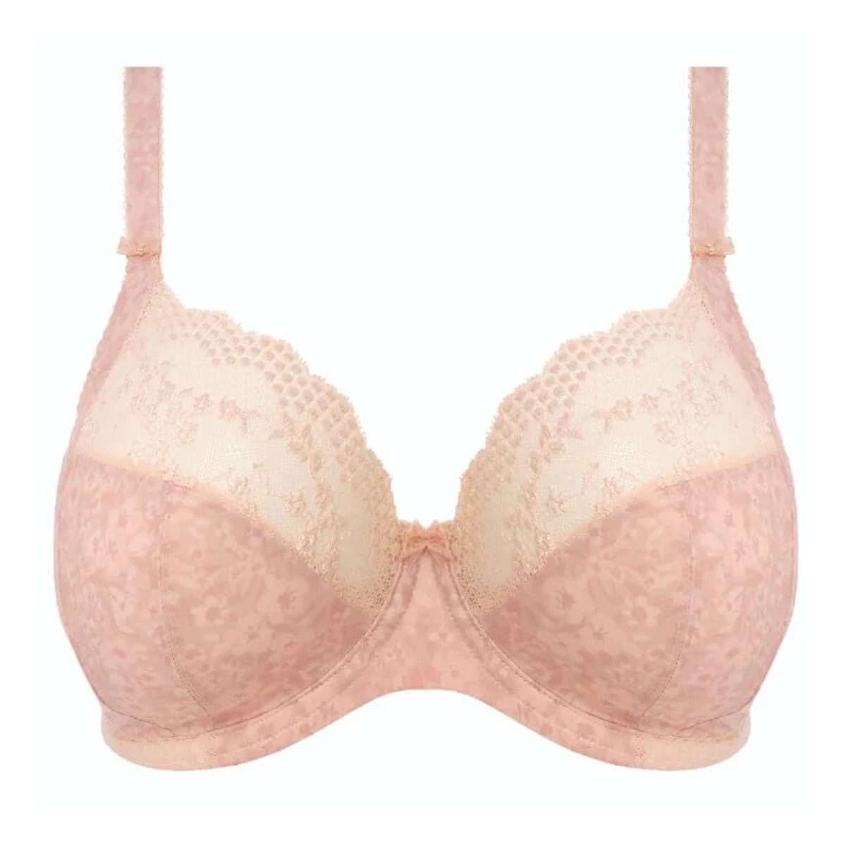 ELOMI LUCIE UNDERWIRED STRETCH PLUNGE BRA - PALE BLUSH