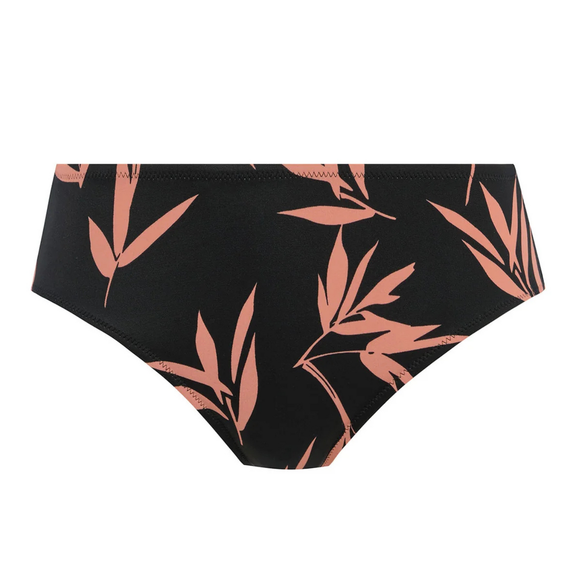 FANTASIE LUNA BAY MID RISE BIKINI BRIEF - LACQUERED BLACK