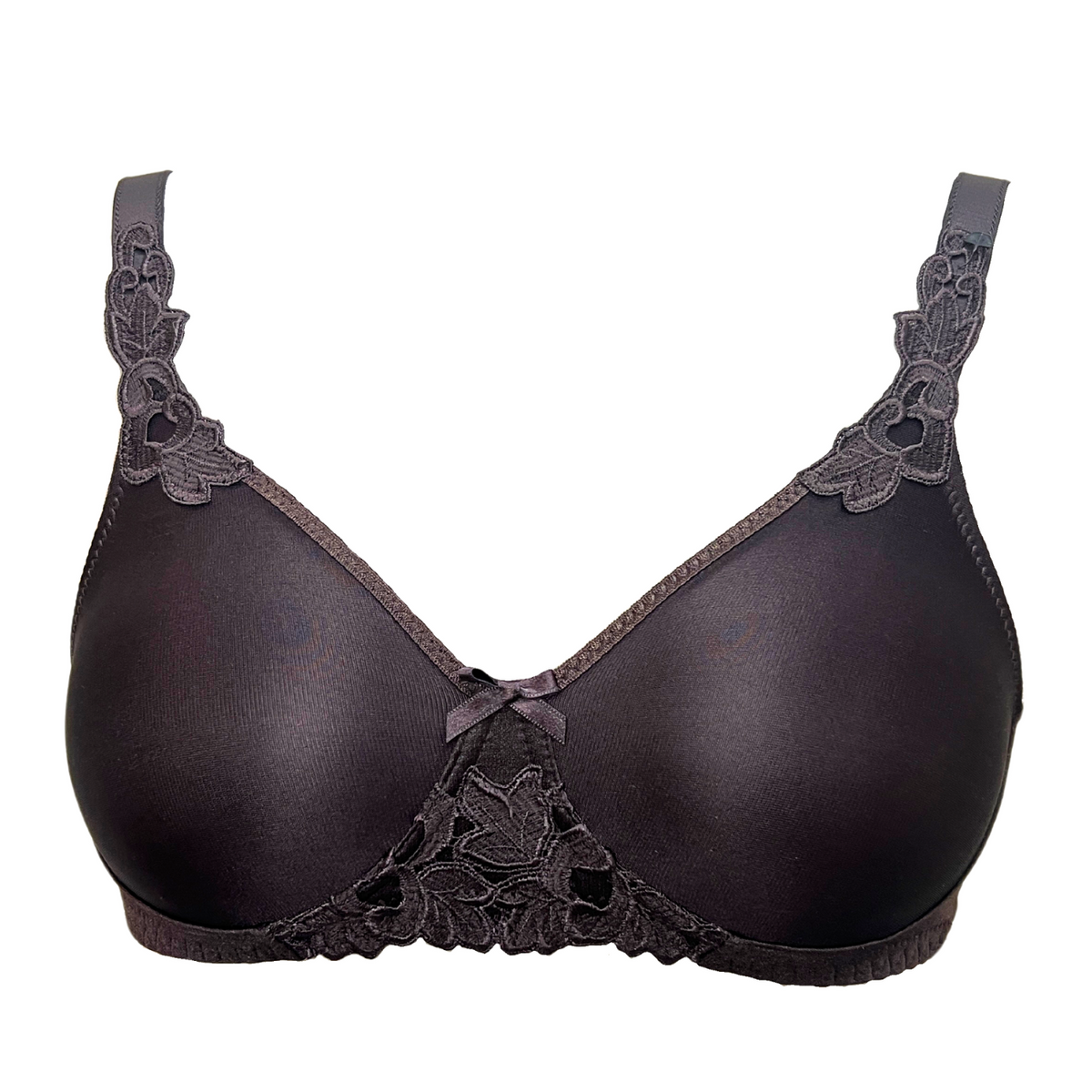 CHANTELLE HEDONA SMOOTH WIRELESS MINIMIZER BRA - CHOCOLATE