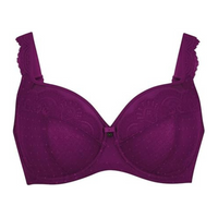 ROSA FAIA SELMA UNDERWIRED FULL CUP BRA - PURPLE WINE