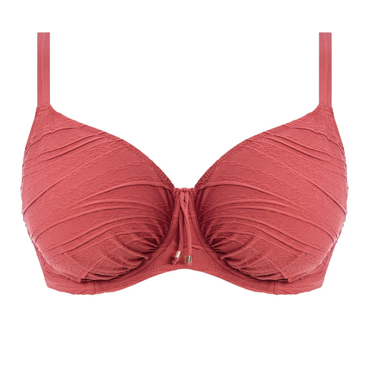 FANTASIE BEACH WAVES GATHERED FULL CUP BIKINI TOP - PERSIAN ROSE