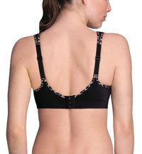 ANITA AIR CONTROL SPORTS BRA WITH PADDED CUPS - BLACK/KALAHARI