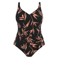 FANTASIE LUNA BAY UNDERWIRED PLUNGE SWIMSUIT - LACQUERED BLACK