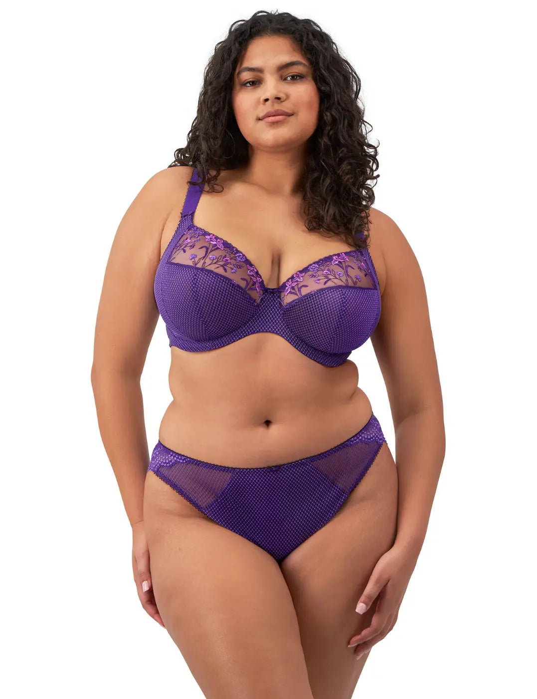 ELOMI CHARLEY PLUNGE BRA - IRIS