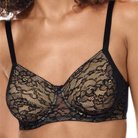 AMOENA CAMILLA UNDERWIRED MASTECTOMY BRA - BLACK/SAND
