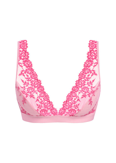 WACOAL EMBRACE LACE SOFT CUP WIRE FREE BRALETTE - BALLET SLIPPER/CHATEAU ROSE