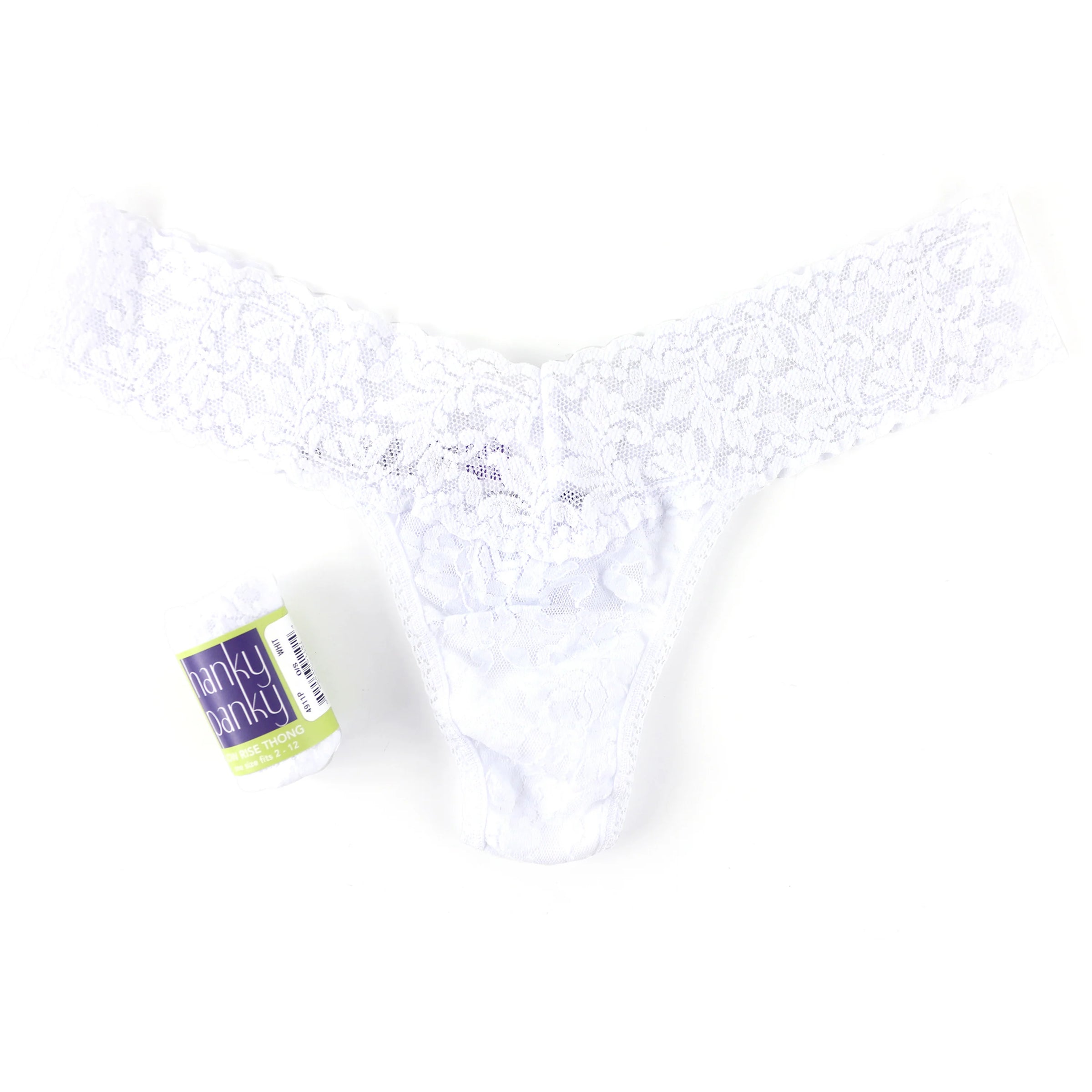 Signature Lace G-String White