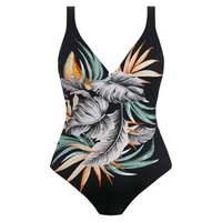 FANTASIE BAMBOO GROVE UNDERWIRED PLUNGE SWIMSUIT - JET