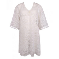 LA MUSE DENTELLE BEACH COVER-UP - WHITE