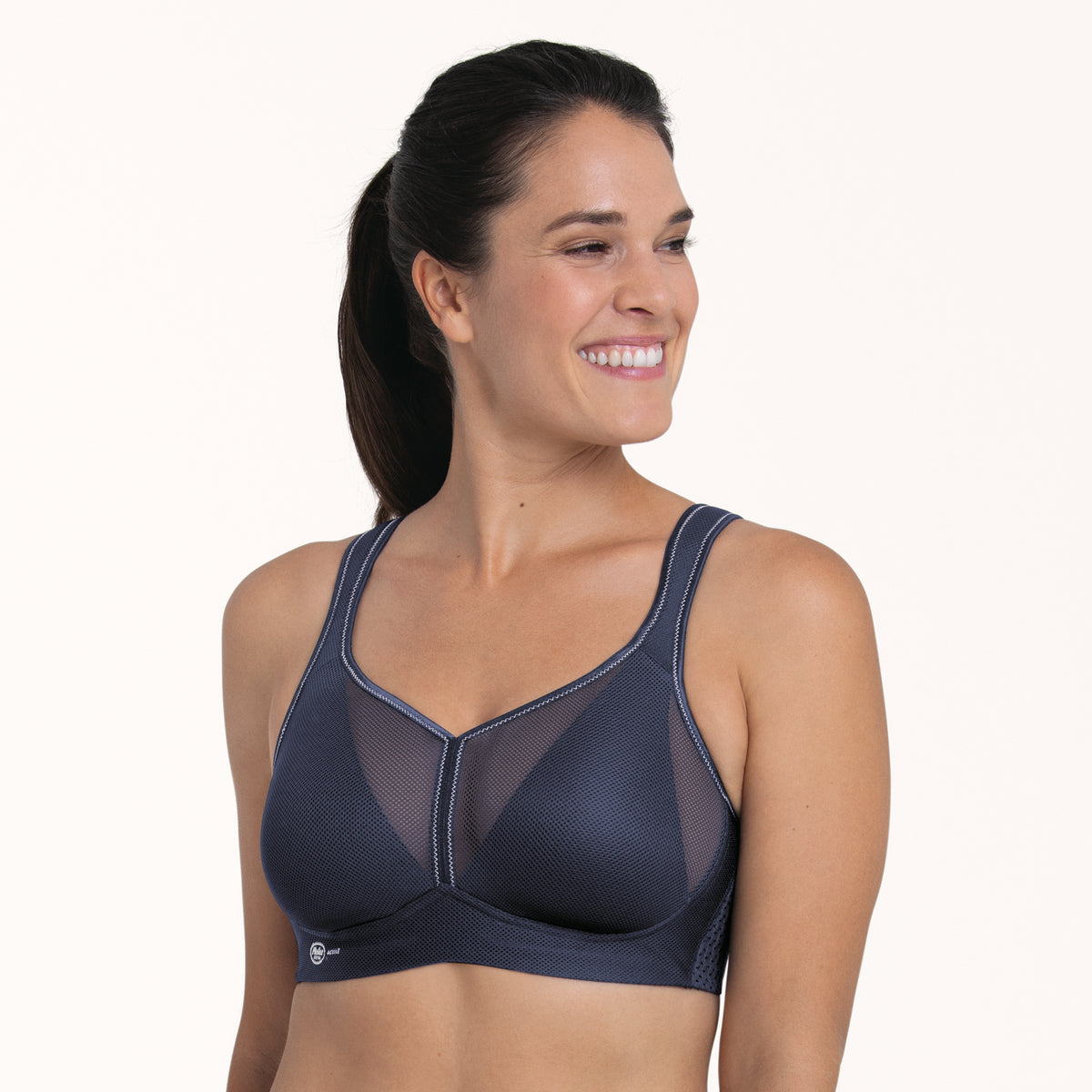 ANITA AIR CONTROL SPORTS BRA WITH PADDED CUPS - BLUE IRIS