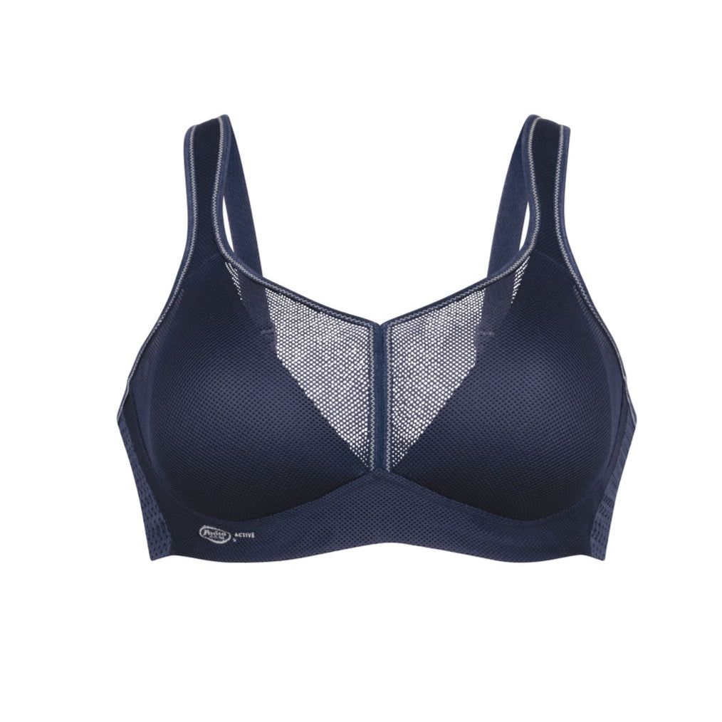 ANITA AIR CONTROL SPORTS BRA WITH PADDED CUPS - BLUE IRIS