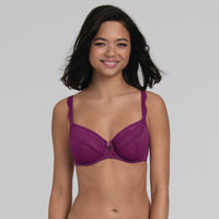 ROSA FAIA SELMA UNDERWIRED FULL CUP BRA - PURPLE WINE