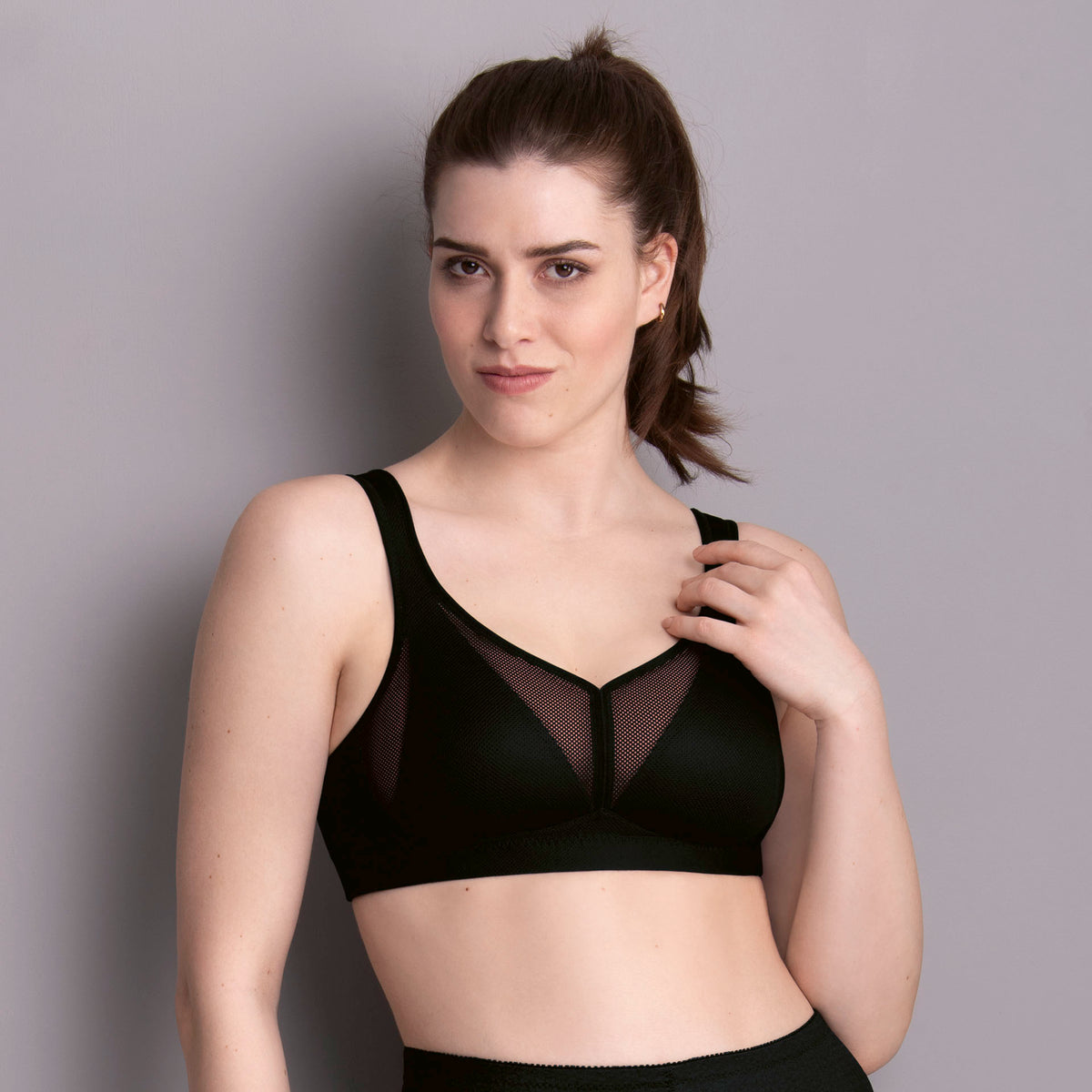 ANITA AIR CONTROL POST MASTECTOMY BRA DELTAPAD - BLACK