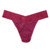 HANKY PANKY DREAMEASE ORIGINAL RISE THONG - CALIFORNIA RAISIN PURPLE
