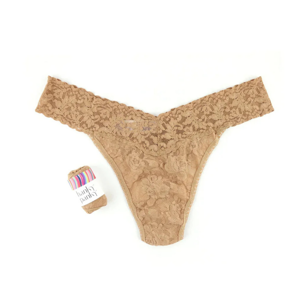 Signature Lace Original Rise Thong by Hanky Panky