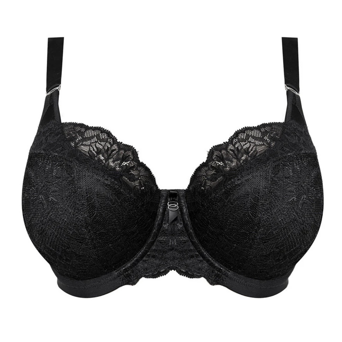 ELOMI BRIANNA PADDED HALF CUP BRA - BLACK