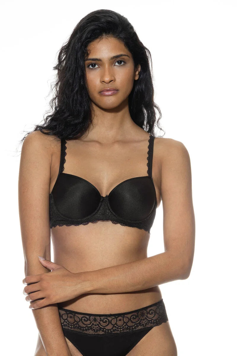 MEY SPACER HALF CUP BRA - BLACK