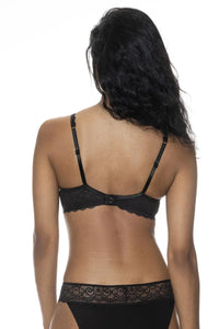 MEY SPACER HALF CUP BRA - BLACK