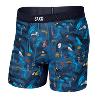 SAXX DropTemp Cooling Mesh Boxer Brief -Whale Watch- Storm Blue