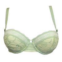 LOU VOLUPTUEUSE BALCONETTE BRA - VERT