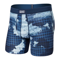 SAXX DROPTEMP COOLING MESH BOXER BRIEF FLY - CLOUD DROP CAMO/NAVY