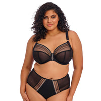 ELOMI MATILDA UNDERWIRED PLUNGE BRA - BLACK