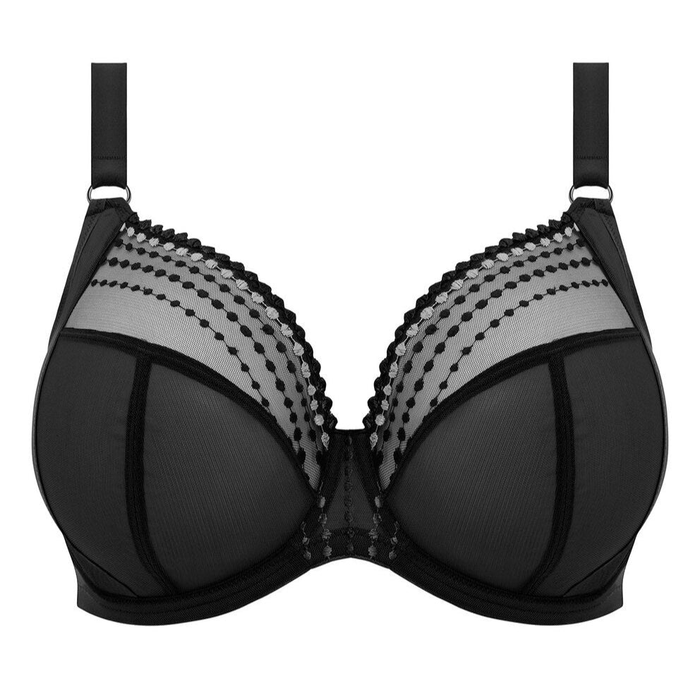 ELOMI MATILDA UNDERWIRED PLUNGE BRA - BLACK