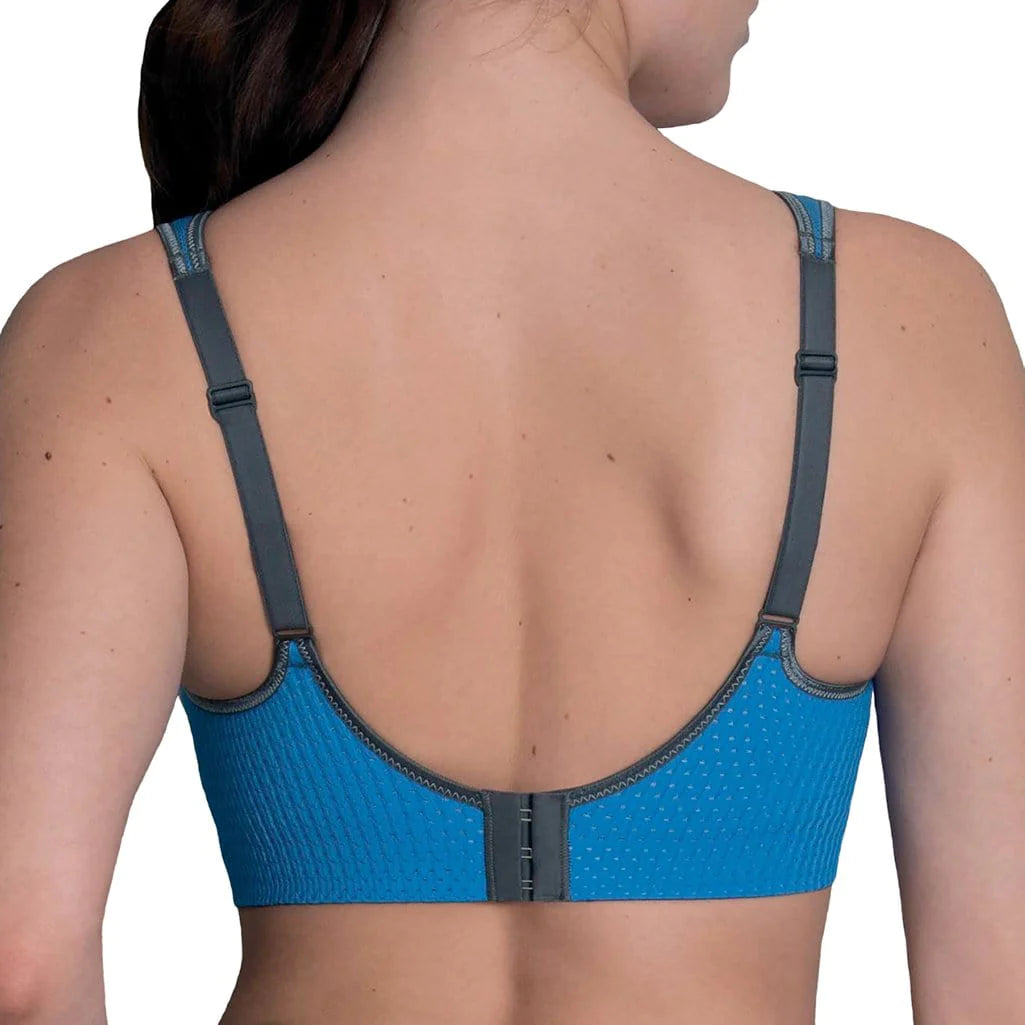 ANITA AIR CONTROL SPORTS BRA WITH PADDED CUPS - ATLANTIC/ANTHRACITE