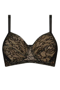 AMOENA CAMILLA UNDERWIRED MASTECTOMY BRA - BLACK/SAND