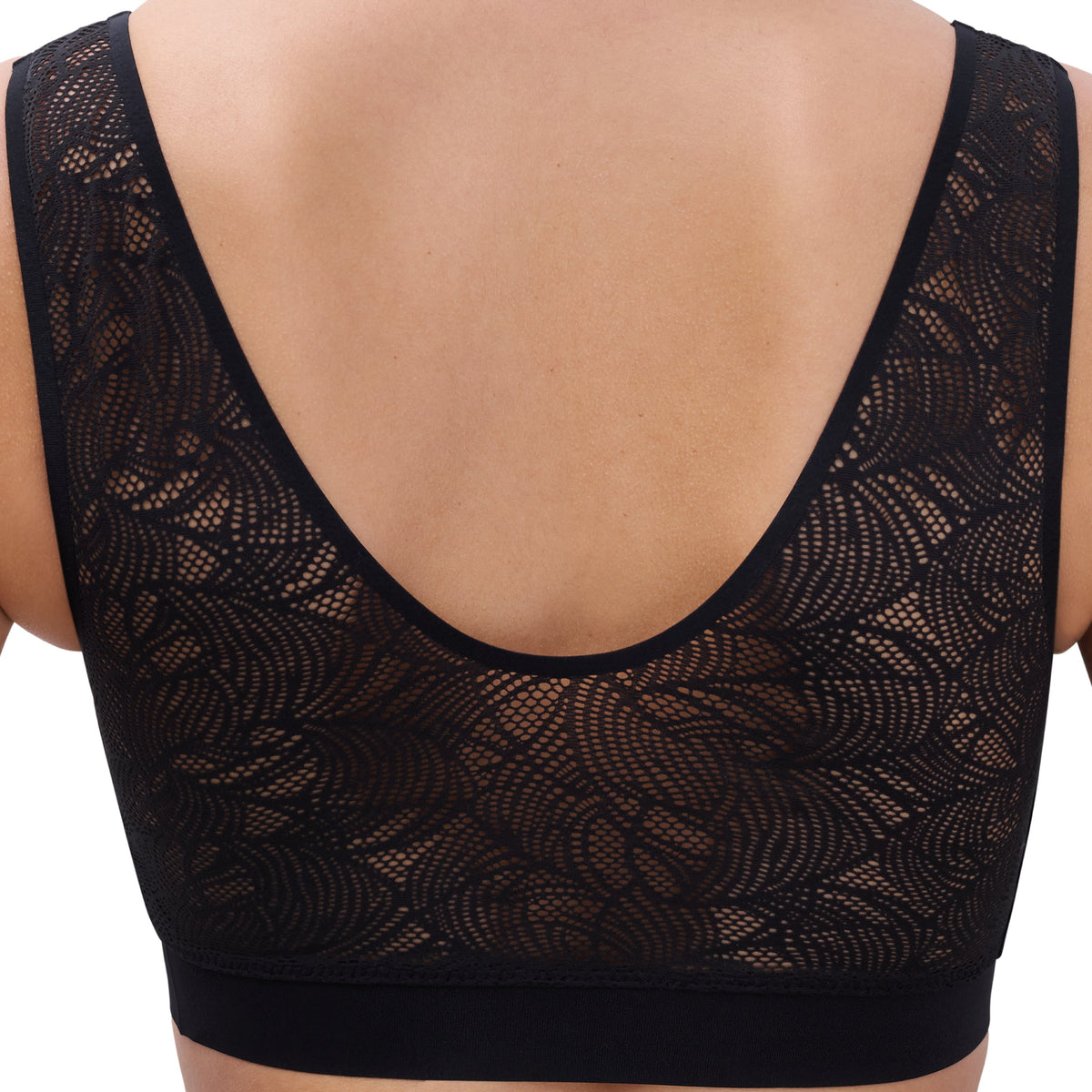 CHANTELLE SOFTSTRETCH LACE V-BACK PADDED BRALETTE