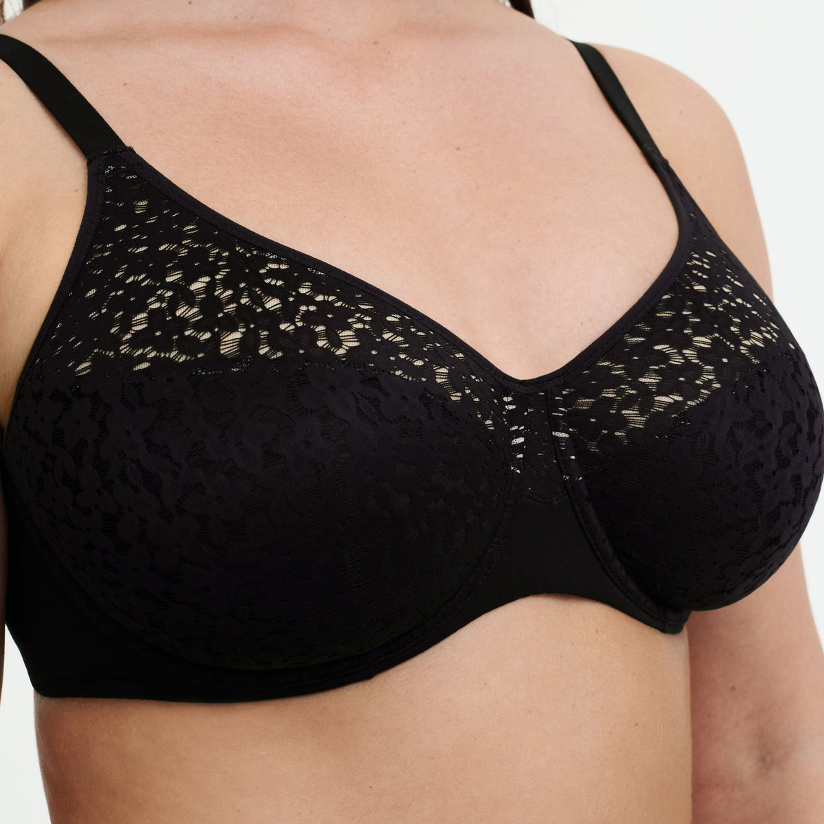 CHANTELLE NORAH COMFORT FLEX FULL COVERAGE BRA - BLACK