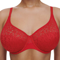 CHANTELLE NORAH COMFORT FLEX FULL COVERAGE BRA - POPPY RED