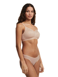 CHANTELLE NORAH COMFORT LACE FULL SUPPORT WIRELESS BRA - NUDE BLUSH